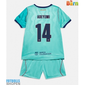 Billiga Barcelona Karim Adeyemi #14 Tredjeställ Barn 2026-27 Kortärmad (+ Korta byxor)
